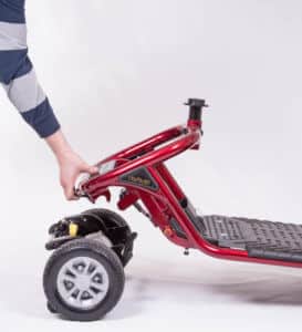 Showing detachment of Literider motor from frame