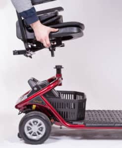 close up of red LiteRider lifting the Seat Off
