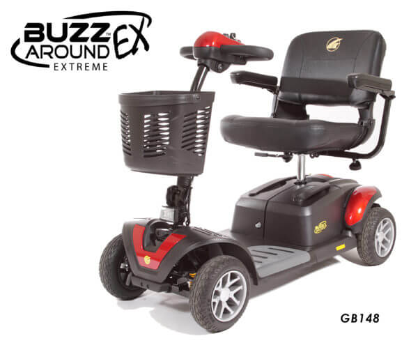 Red Buzzaround 4 wheel scooter
