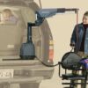 Bruno lift with power wheelchair and mom with kids in suv