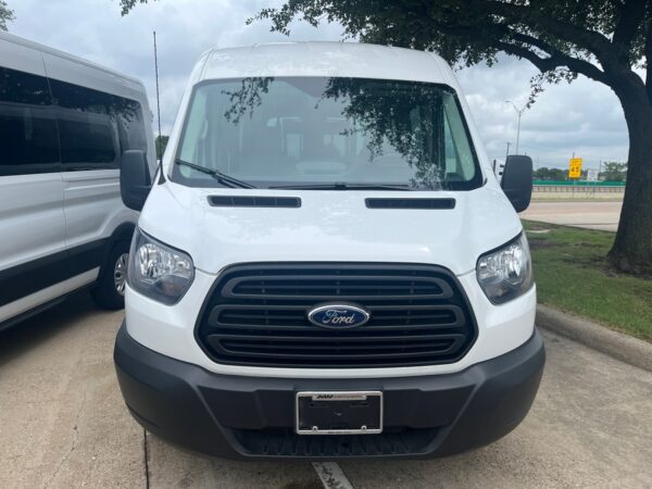 White Ford Transit with Driverge Rear Entry Automatic Fold Out conversion