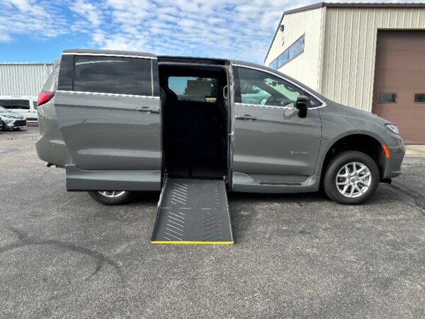 Grey Chrysler Pacifica with Driverge Side Entry Automatic Fold Out conversion