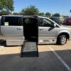 Silver Dodge Grand Caravan with BraunAbility Side Entry Automatic Fold Out conversion