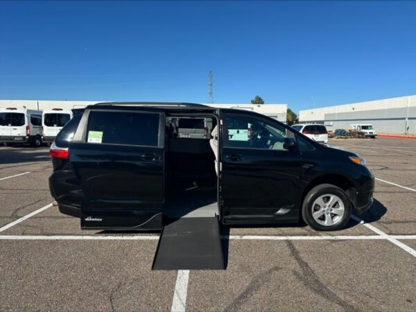 Black Toyota Sienna with Vantage Mobility Side Entry Automatic In Floor conversion