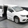 White Chrysler Pacifica with BraunAbility Side Entry Automatic In Floor conversion