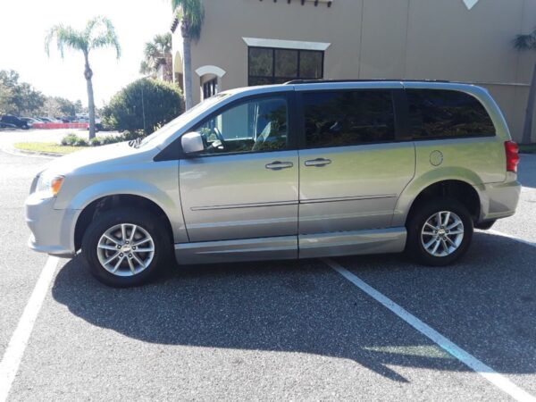 Silver Dodge Grand Caravan with Vantage Mobility Side Entry Manual In Floor conversion