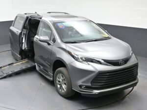 Grey Toyota Sienna with BraunAbility Side Entry Automatic Fold Out conversion