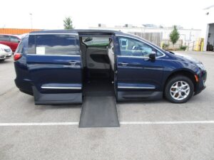 Blue Chrysler Pacifica with Vantage Mobility Side Entry Automatic In Floor conversion