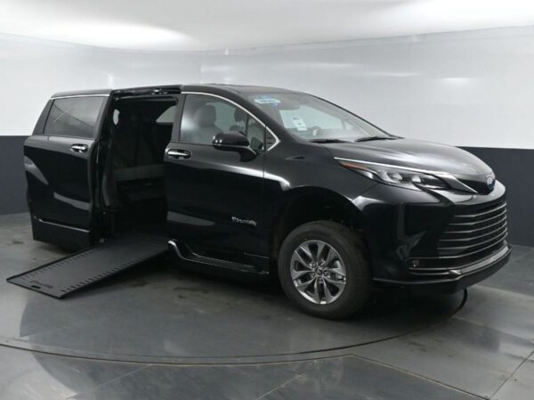 Black Toyota Sienna with BraunAbility Side Entry Automatic In Floor conversion