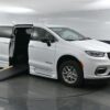 White Chrysler Pacifica with BraunAbility Side Entry Automatic In Floor conversion