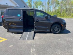 Brown Chrysler Pacifica with Vantage Mobility Side Entry Automatic In Floor conversion