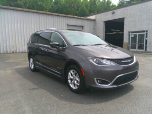 Grey Chrysler Pacifica with BraunAbility Side Entry Automatic Fold Out conversion