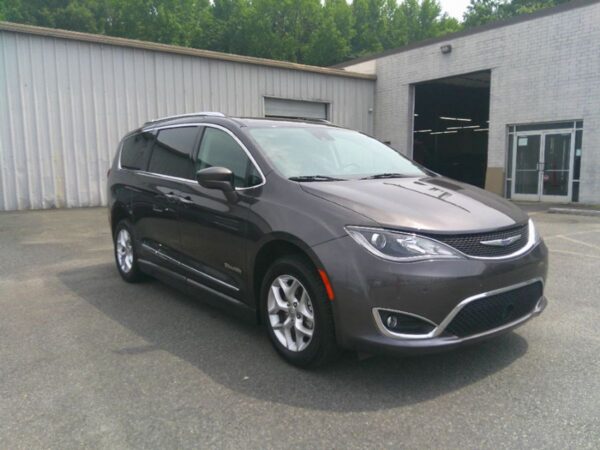 Grey Chrysler Pacifica with BraunAbility Side Entry Automatic Fold Out conversion