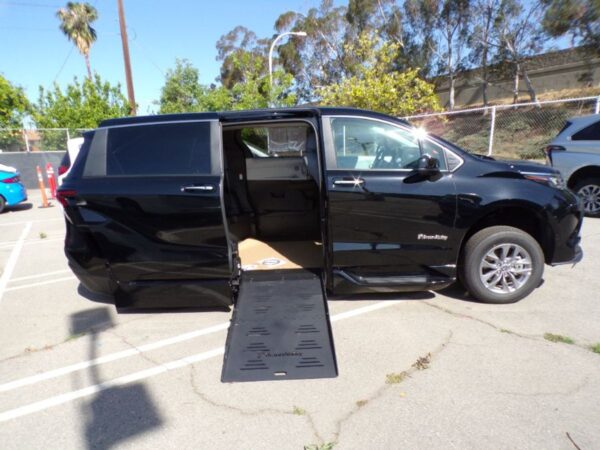 Black Toyota Sienna with BraunAbility Side Entry Automatic Fold Out conversion