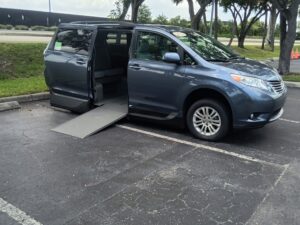 Blue Toyota Sienna with Vantage Mobility Side Entry Automatic In Floor conversion