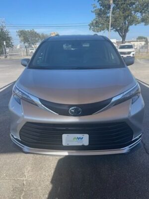 Silver Toyota Sienna with Driverge Rear Entry Manual Fold Out conversion