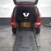 Red Chrysler Pacifica with BraunAbility Rear Entry Manual Fold Out conversion