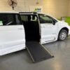 White Chrysler Pacifica with BraunAbility Side Entry Automatic In Floor conversion