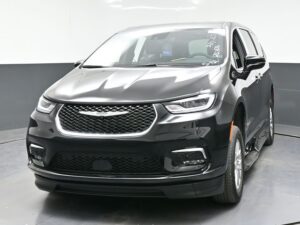 Black Chrysler Pacifica with BraunAbility Side Entry Automatic Fold Out conversion