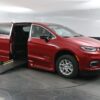 Red Chrysler Pacifica with BraunAbility Side Entry Automatic Fold Out conversion