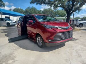 Ruby Flare Toyota Sienna with Vantage Mobility Side Entry Automatic In Floor conversion