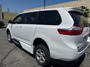 White Toyota Sienna with Vantage Mobility Side Entry Automatic In Floor conversion