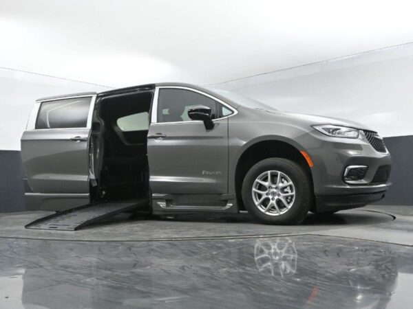 Grey Chrysler Pacifica with BraunAbility Side Entry Automatic Fold Out conversion