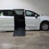 White Chrysler Voyager with BraunAbility Side Entry Automatic Fold Out conversion