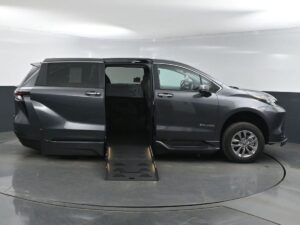 Grey Toyota Sienna with BraunAbility Side Entry Automatic Fold Out conversion
