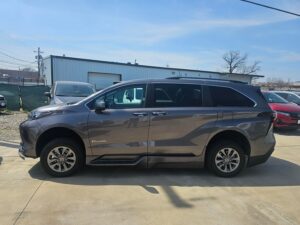Grey Toyota Sienna with BraunAbility Side Entry Automatic Fold Out conversion