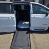 White Chrysler Pacifica with BraunAbility Side Entry Automatic In Floor conversion