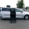 Silver Chrysler Pacifica with Driverge Side Entry Automatic Fold Out conversion