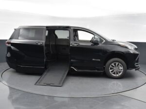 Black Toyota Sienna with BraunAbility Side Entry Automatic In Floor conversion