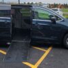 Blue Chrysler Pacifica with Driverge Side Entry Automatic Fold Out conversion