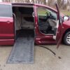 Red Chrysler Voyager with BraunAbility Side Entry Automatic In Floor conversion