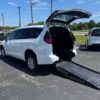 White Chrysler Voyager with BraunAbility Rear Entry Manual Fold Out conversion
