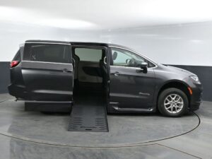 Grey Chrysler Pacifica with BraunAbility Side Entry Automatic Fold Out conversion