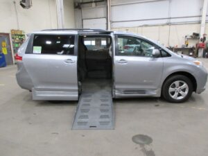 Grey Toyota Sienna with BraunAbility Side Entry Automatic Fold Out conversion