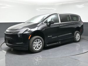 Black Chrysler Pacifica with BraunAbility Side Entry Automatic Fold Out conversion