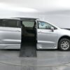 Silver Chrysler Pacifica with BraunAbility Side Entry Automatic Fold Out conversion