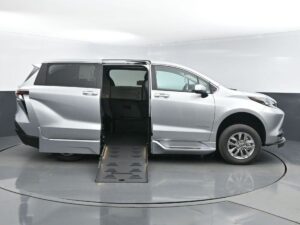 Silver Toyota Sienna with BraunAbility Side Entry Automatic Fold Out conversion