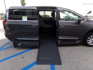 Grey Chrysler Pacifica with Vantage Mobility Side Entry Automatic In Floor conversion