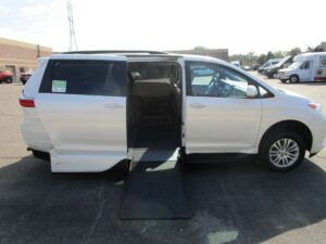 White Toyota Sienna with Vantage Mobility Side Entry Automatic In Floor conversion
