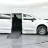 White Chrysler Pacifica with BraunAbility Side Entry Automatic Fold Out conversion