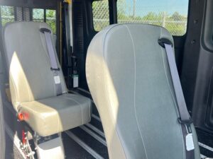 White Ram ProMaster with Driverge Rear Entry Automatic Fold Out conversion