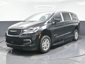 Black Chrysler Pacifica with BraunAbility Side Entry Automatic Fold Out conversion