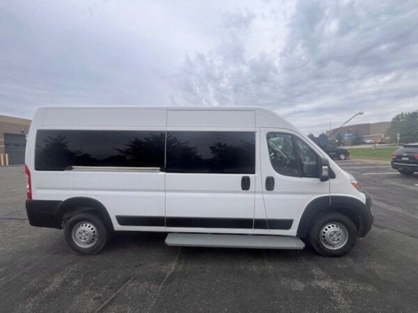 White Ram ProMaster with Driverge Rear Entry Automatic Fold Out conversion