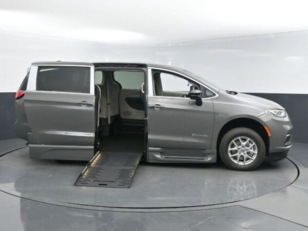 Grey Chrysler Pacifica with BraunAbility Side Entry Automatic Fold Out conversion