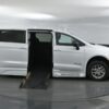 White Chrysler Pacifica with BraunAbility Side Entry Automatic Fold Out conversion