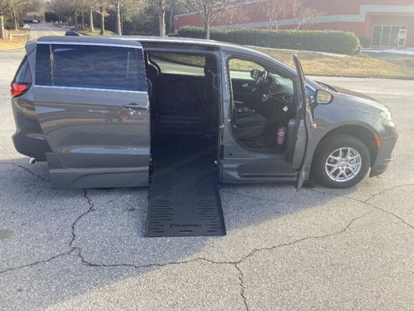 Grey Chrysler Pacifica with BraunAbility Side Entry Automatic Fold Out conversion